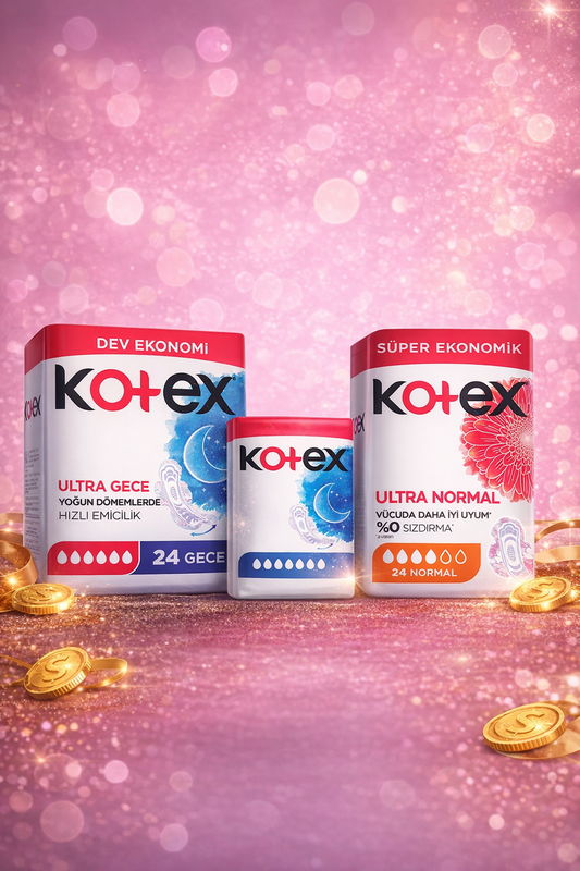 Kotex 3’lü Ekonomik Set – Ultra Gece + Ultra Normal + Günlük Ped